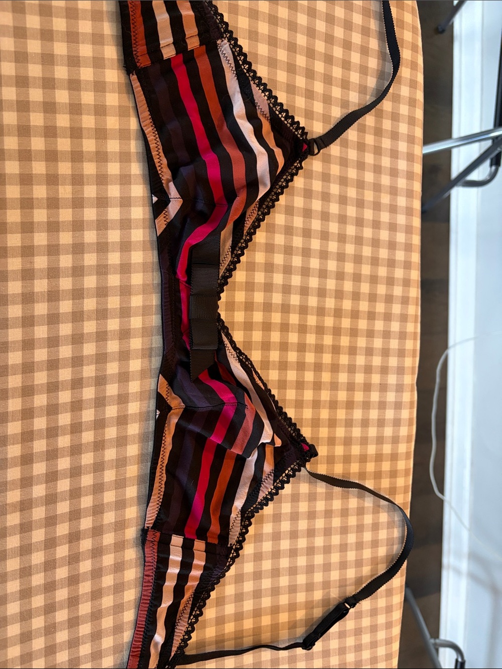 Sonia Rykiel Navy Bra with Multicolor Stripes